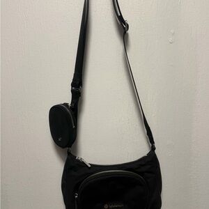 Lululemon Black Crossbody Bag with Pouch